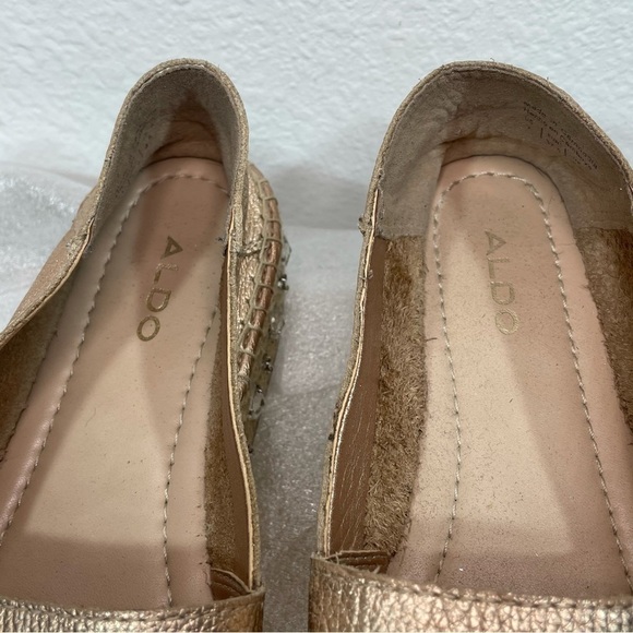 Aldo Oceradda Rose Gold Platform Espadrille Spring Summer shoe size 7 - Picture 9 of 12